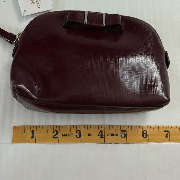 Coach Darcy Patent Leather Bow Small Cosmetic Case - Picture 5 of 10